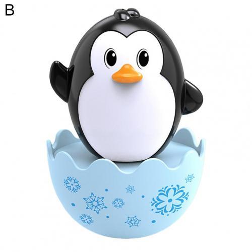 Lovely Preschool Toys Vivid Plastic Cute Chick  Rabbit Penguins Tumbler Toy for Baby Cartoon Animal Design Tumbler for Infant