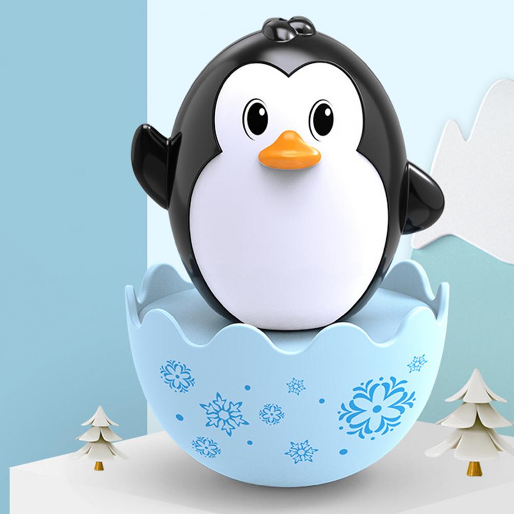 Lovely Preschool Toys Vivid Plastic Cute Chick  Rabbit Penguins Tumbler Toy for Baby Cartoon Animal Design Tumbler for Infant