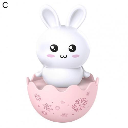Lovely Preschool Toys Vivid Plastic Cute Chick  Rabbit Penguins Tumbler Toy for Baby Cartoon Animal Design Tumbler for Infant