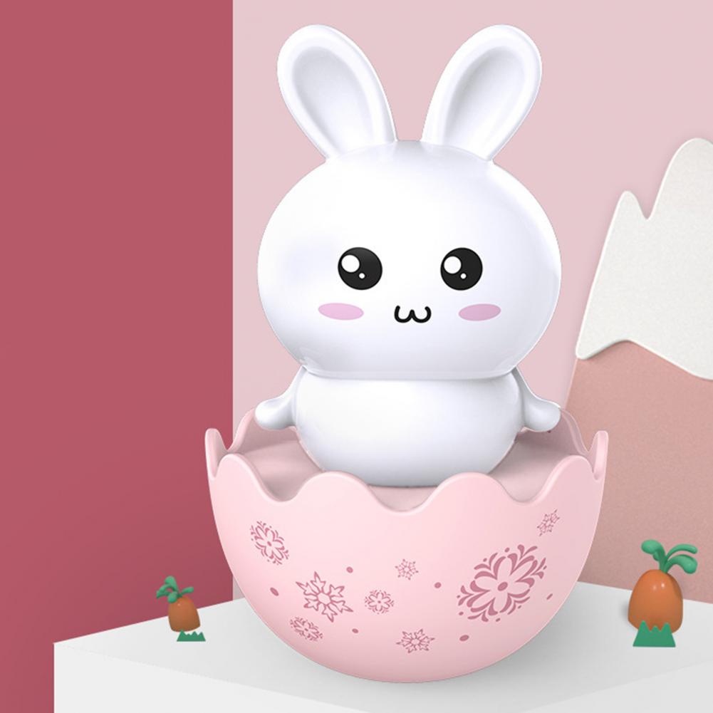 Lovely Preschool Toys Vivid Plastic Cute Chick  Rabbit Penguins Tumbler Toy for Baby Cartoon Animal Design Tumbler for Infant