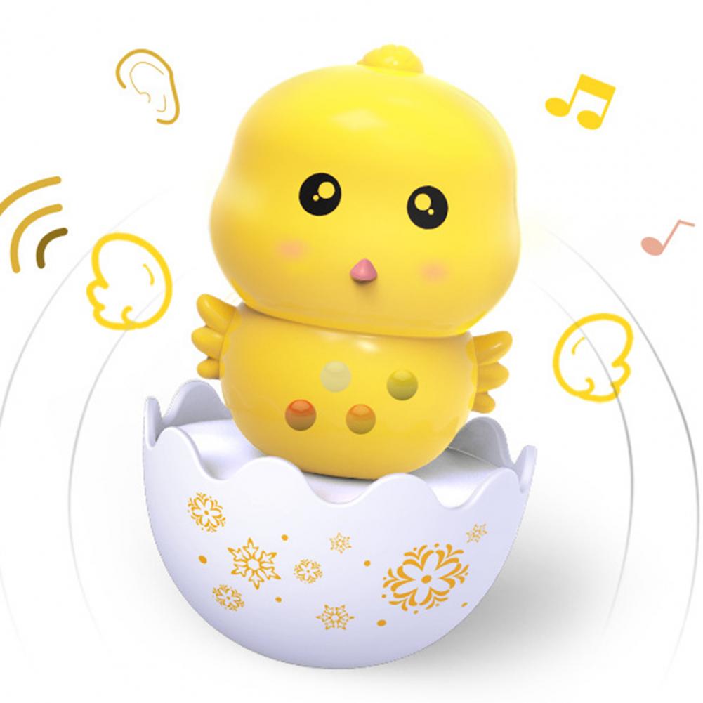 Lovely Preschool Toys Vivid Plastic Cute Chick  Rabbit Penguins Tumbler Toy for Baby Cartoon Animal Design Tumbler for Infant