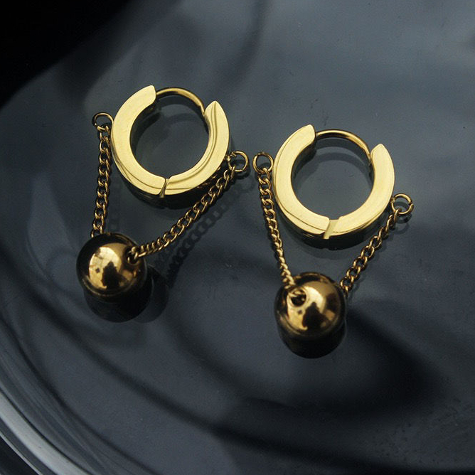 Hypoallergenic Ear Buckles Gold Color Earrings