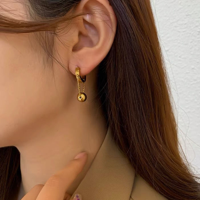 Hypoallergenic Ear Buckles Gold Color Earrings