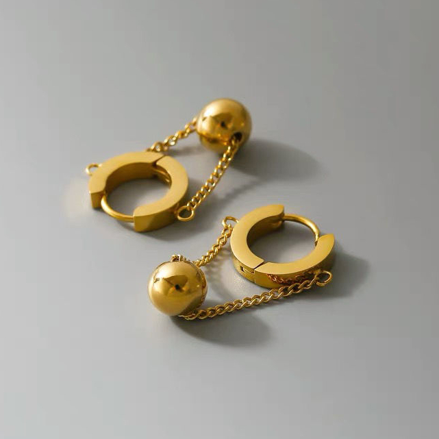 Hypoallergenic Ear Buckles Gold Color Earrings