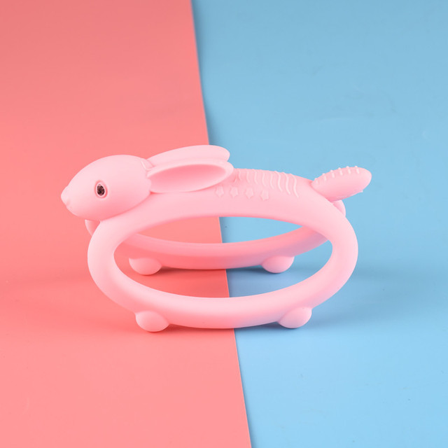 New Baby Molar Teether Food Grade Silicone Rabbit Teethers Animal Teether for Babies Teeth Care Fidget Toys Newborn Accessories
