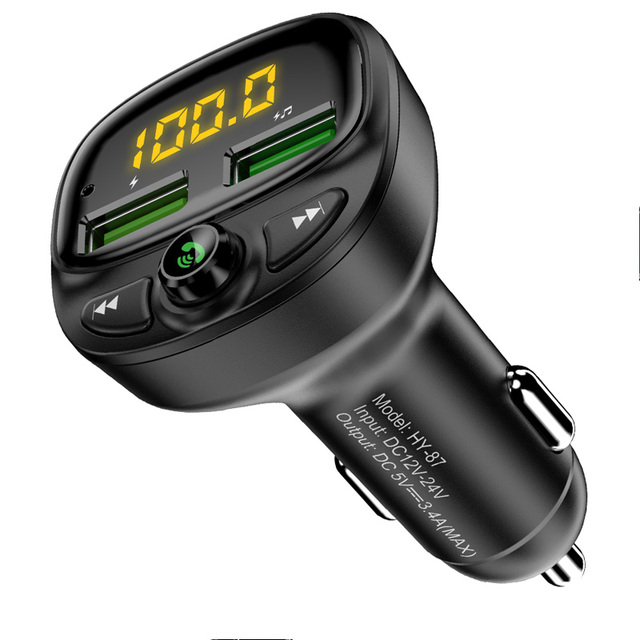 USB Car Charger For Phone Bluetooth Wireless FM Transmitter MP3 Player Dual USB Charger TF Card Music HandFree Car Kit