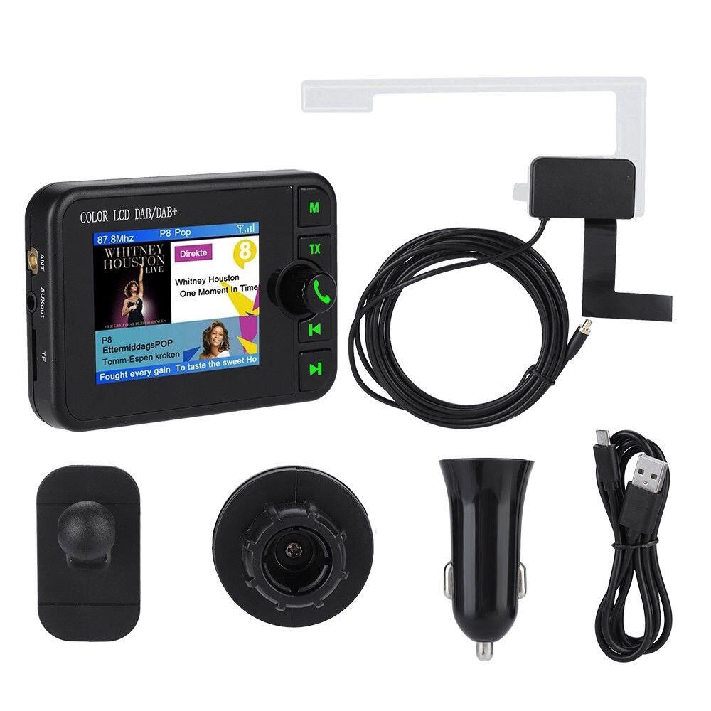 Car Digital DAB Radio Receiver FM Radio Bluetooth Transmitter Music Streaming FM DAV/DAB Tuner Broadcasting 3.5mm AUX output