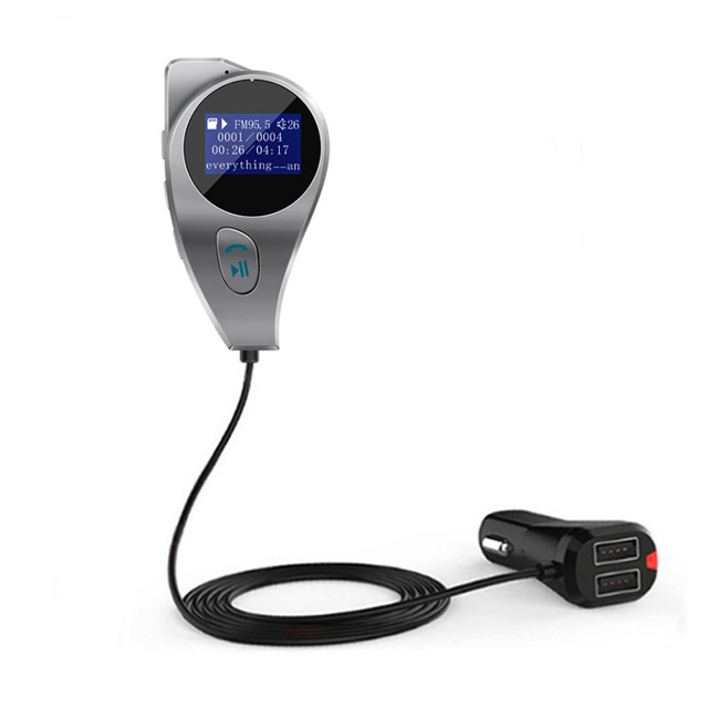 FM Transmitter AUX Audio Receiver MP3 Player Dual USB Charger TF Card U Disk Handsfree Bluetooth-compatible 5.0 Car Kit