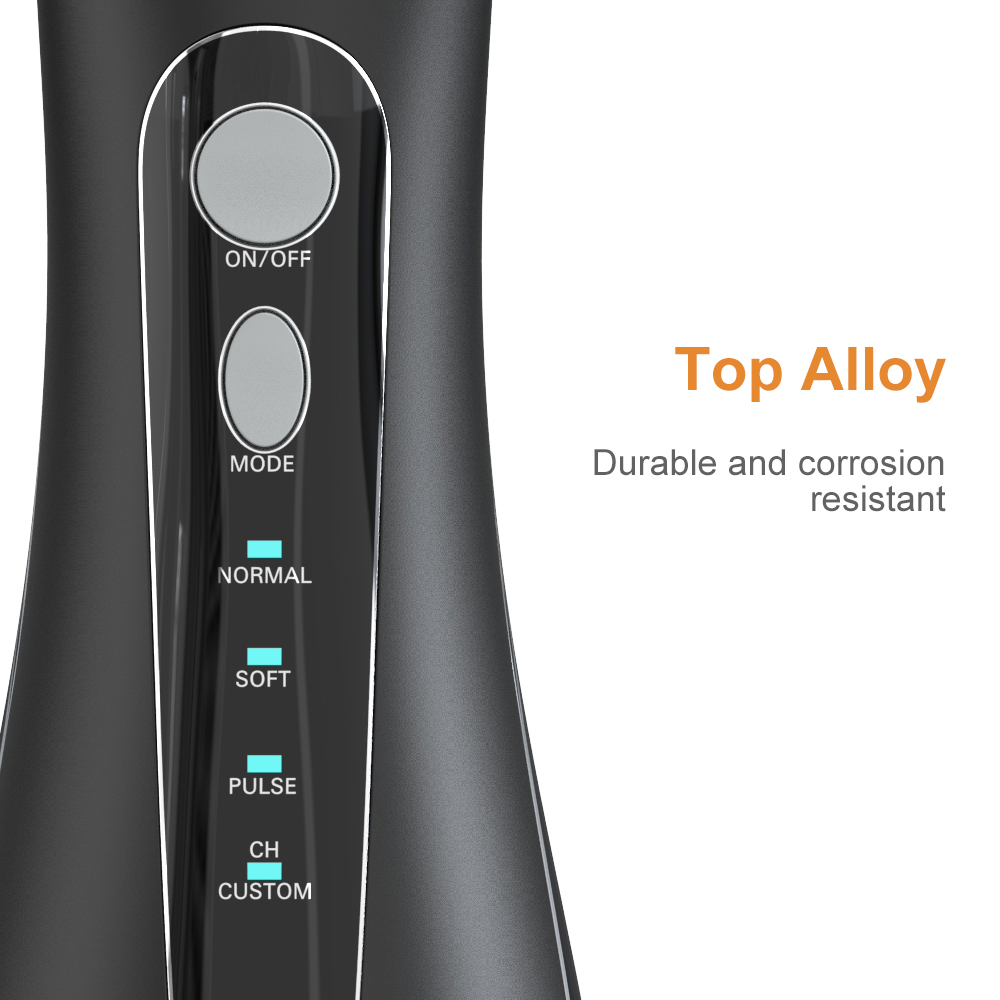 Mornwell Portable Oral Irrigator With Travel Bag Water Flosser USB Rechargeable 5 Nozzles Water Jet 200ml Water Tank Waterproof