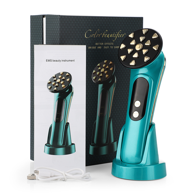 EMS RF Face Massager Photon Rejuvenation Mesotherapy Facial Lifting Beauty Heating Vibration Wrinkle Removal Anti Aging Device