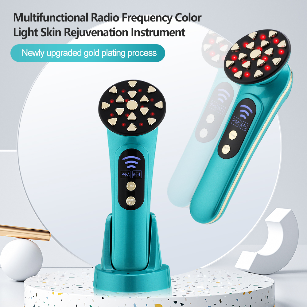EMS RF Face Massager Photon Rejuvenation Mesotherapy Facial Lifting Beauty Heating Vibration Wrinkle Removal Anti Aging Device