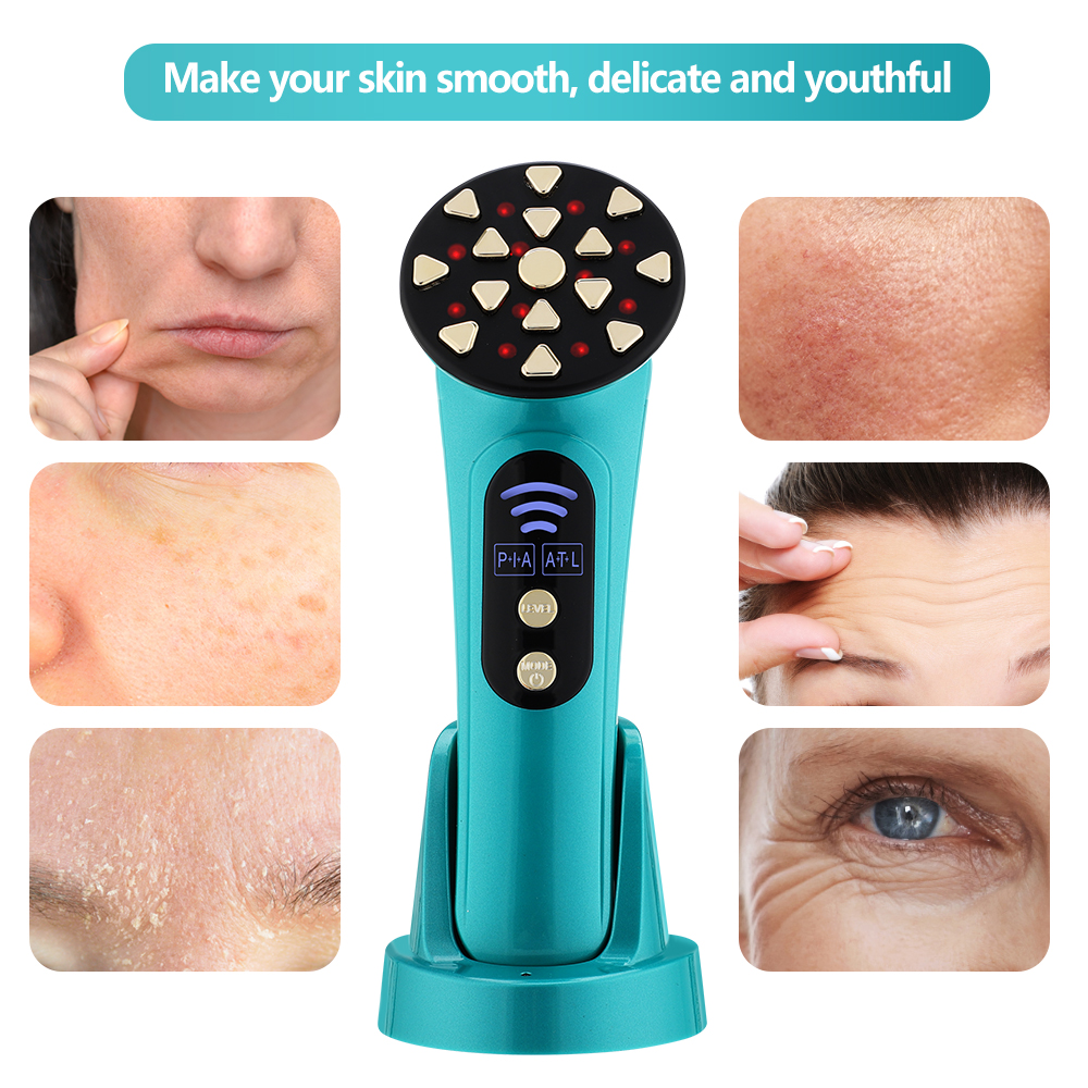 EMS RF Face Massager Photon Rejuvenation Mesotherapy Facial Lifting Beauty Heating Vibration Wrinkle Removal Anti Aging Device