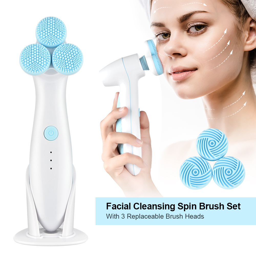 Electric Face Brush Deep Face Cleaning Device Spa Facial Cleansing Brushes Pore Cleaner Skin Care Massager Remove Blackhead Lift