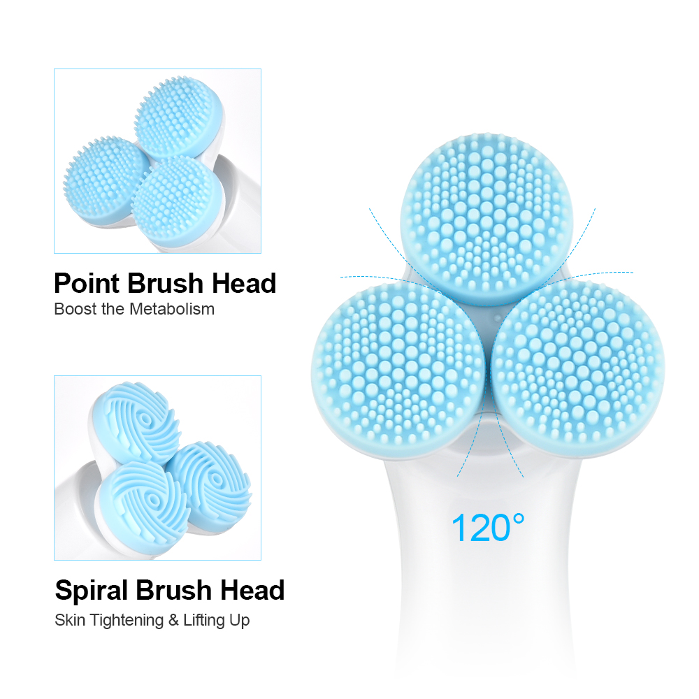 Electric Face Brush Deep Face Cleaning Device Spa Facial Cleansing Brushes Pore Cleaner Skin Care Massager Remove Blackhead Lift