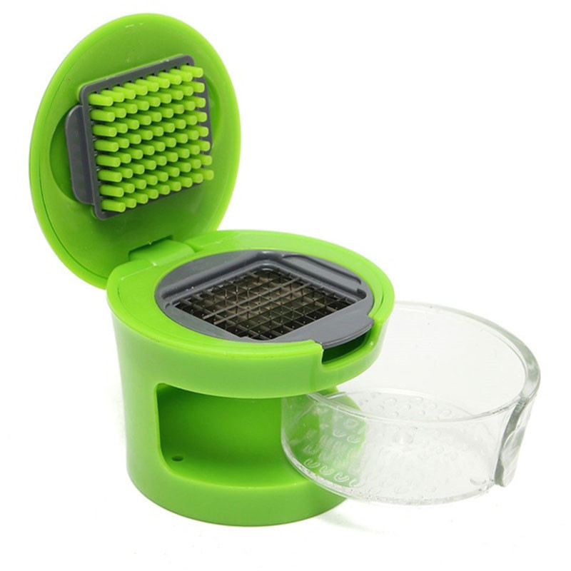 1pc New Garlic Grater Mini Portable ABS Stainless Steel Garlic Press Chopper Slicer Hand Presser Grinder Crusher Kitchen Tool