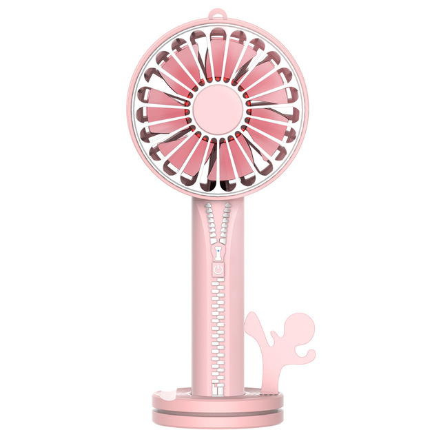 3 in 1 Travel Outdoor Protable Mini Handheld Air Conditioner Fan with Power Bank Mirror Phone Holder Air Cooler Electric Fan