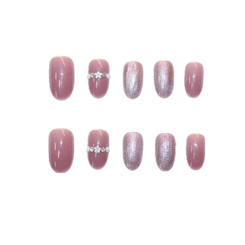 24pcs manicure patch finished spar cat's eye nail patch fake nail removal nail piece