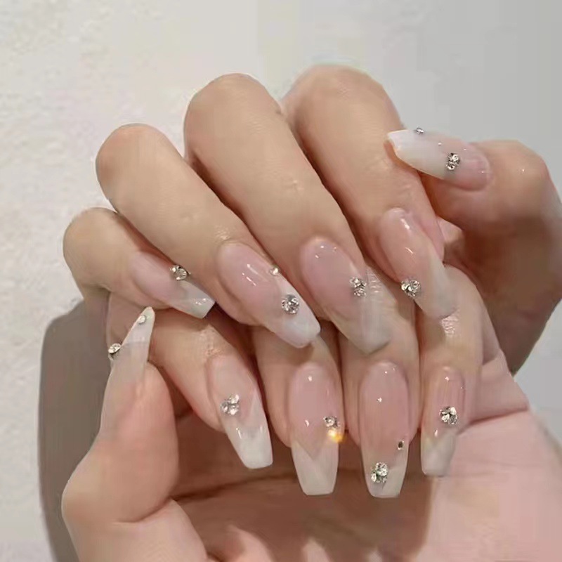 Drill detachable manicure patch long nail fake nail patch manicure finished product