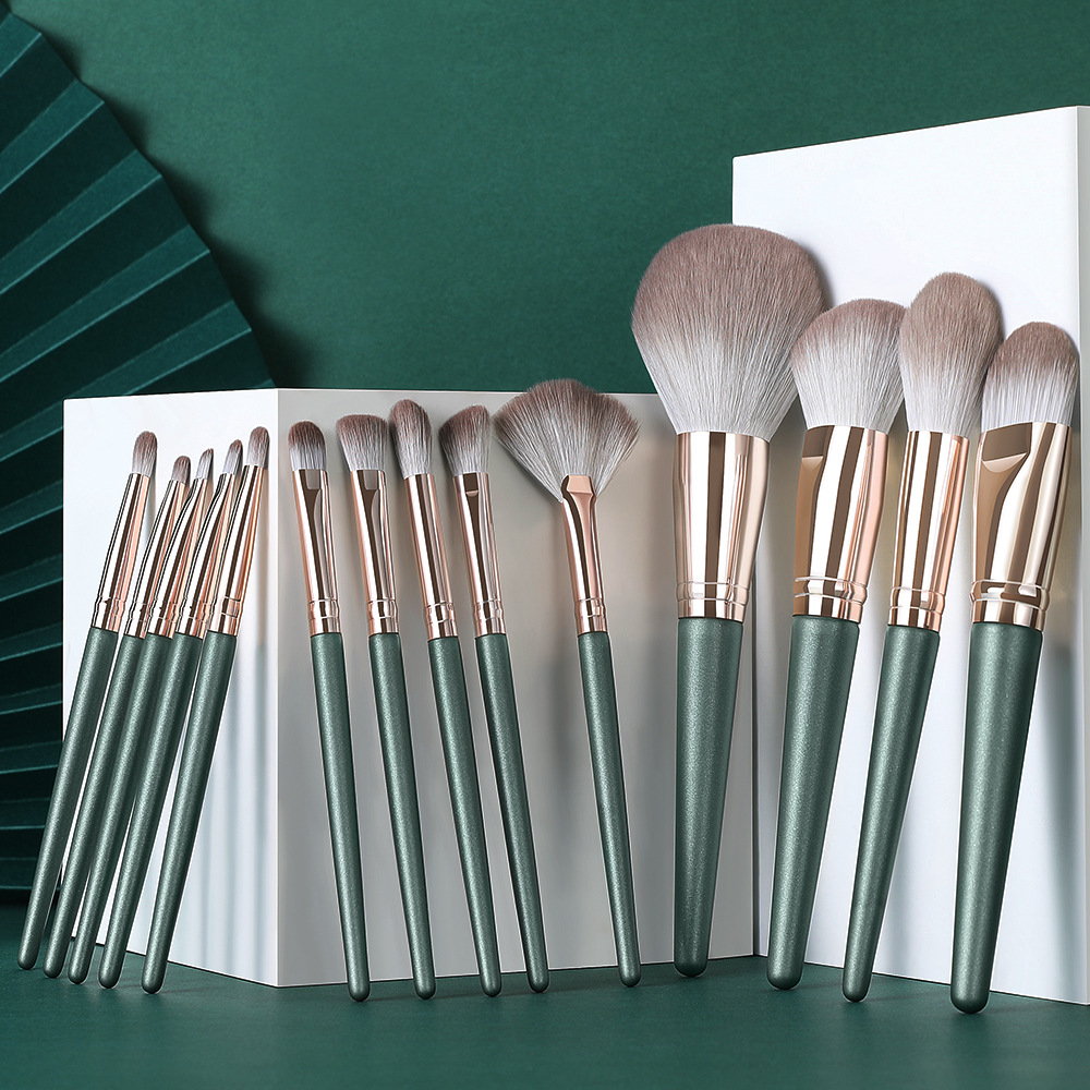 14pcs Makeup Brushes Professional  Foundation Eyeshadow Contours Beauty Cosmetic Blush Full Make Up Brush Set Kit
