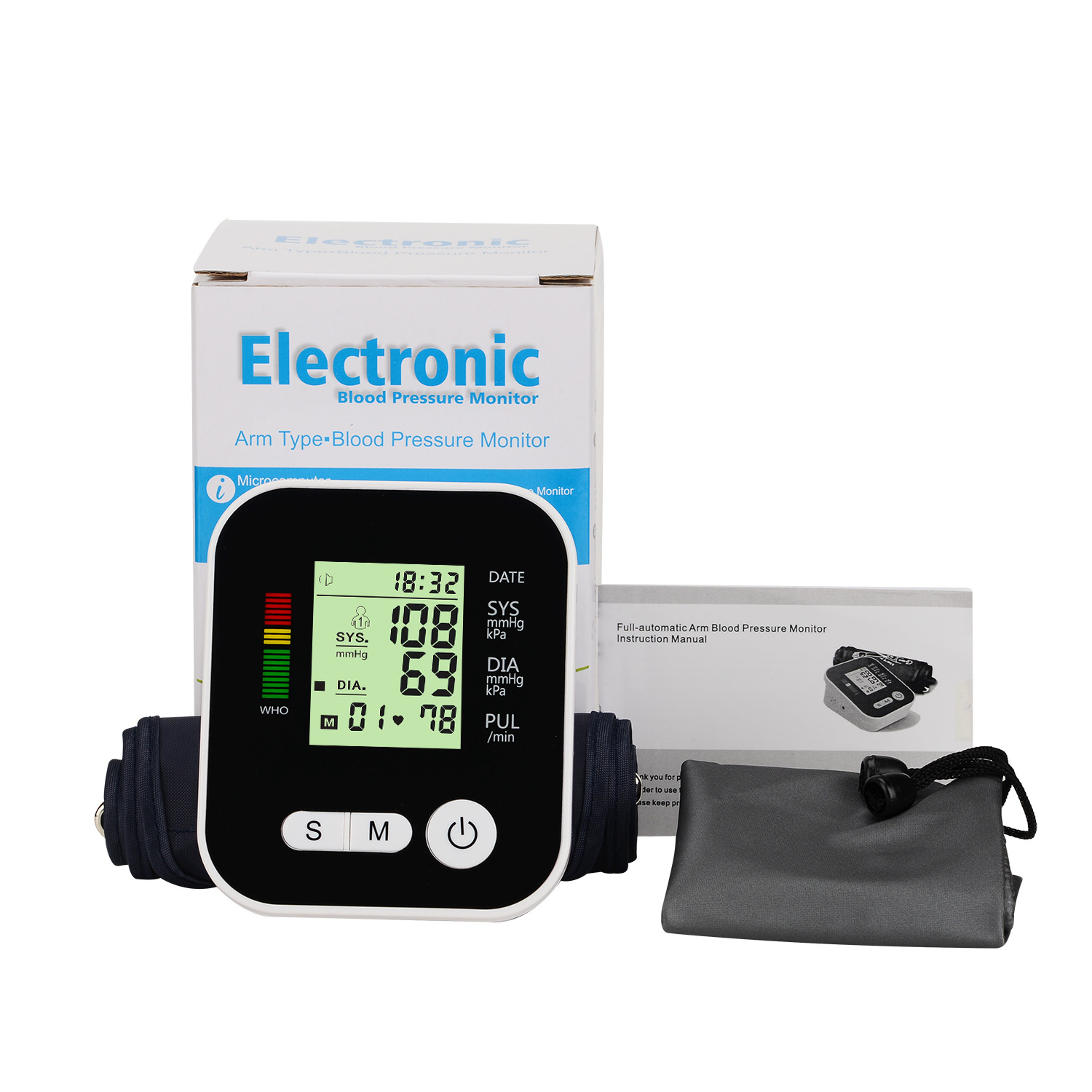 Electric Household Monitor Digital Rate Meter Voice Alarm Automatic Health Device