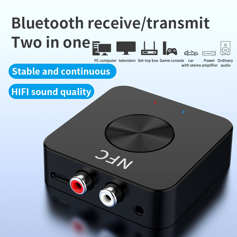 New Bluetooth 5.0 Bluetooth transmitter receiver two in one 3.5MM computer TV speaker audio amplifier