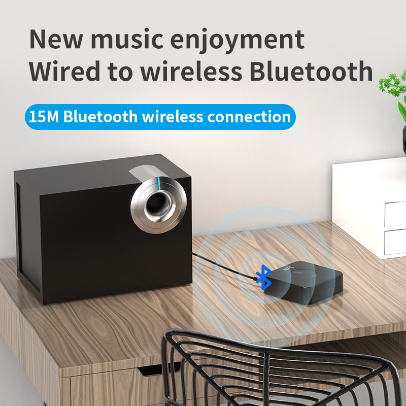 New Bluetooth 5.0 Bluetooth transmitter receiver two in one 3.5MM computer TV speaker audio amplifier