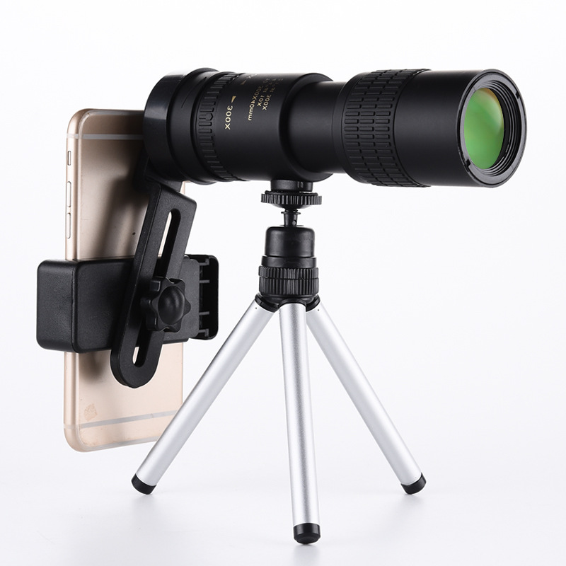 Zoom 10-300x40 telescopic high power monocular telescope mobile phone photo outdoor men's gift