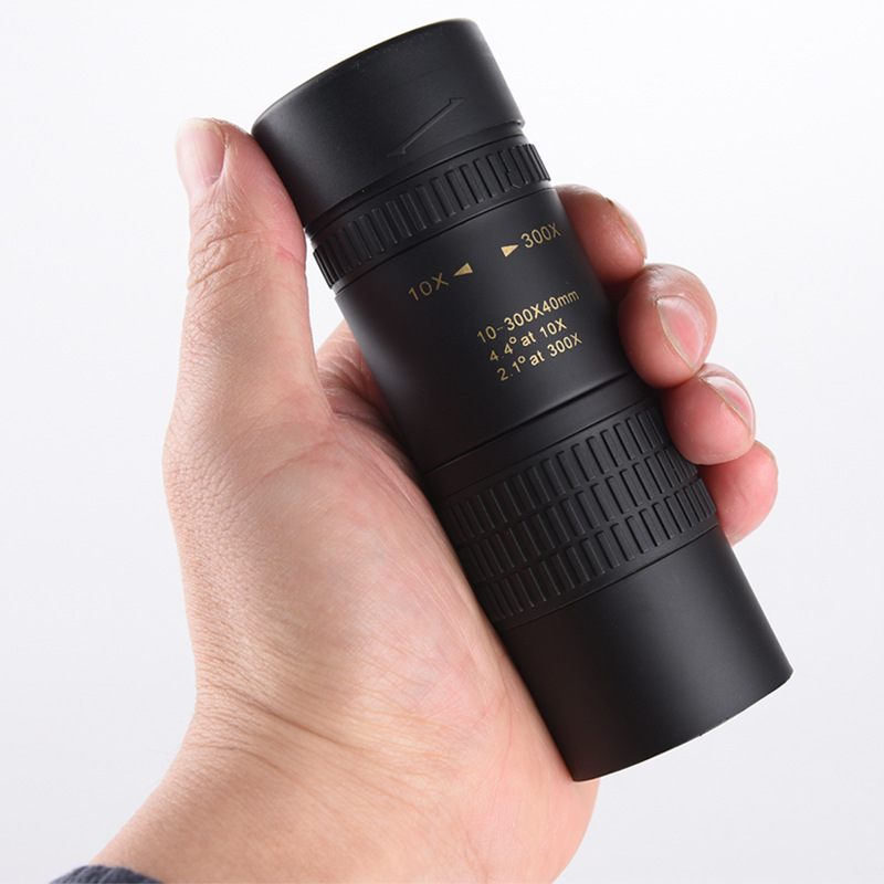 Zoom 10-300x40 telescopic high power monocular telescope mobile phone photo outdoor men's gift