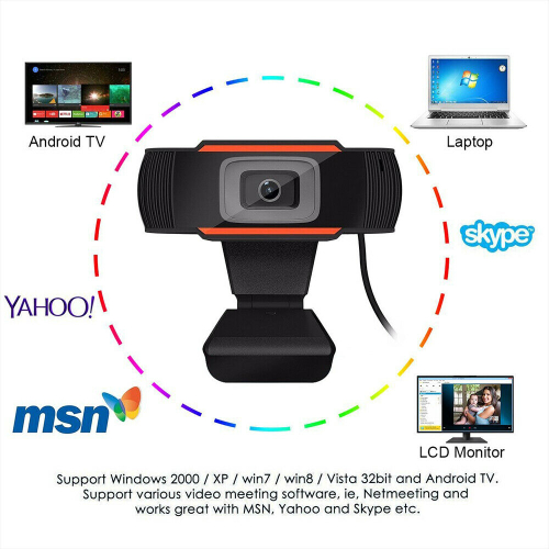 Webcam HD 720P Web Camera USB Gamer Web Cam With Microphone Youtube Video learning Webcan For PC Computer Laptop Notebook