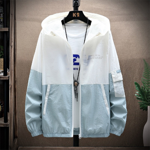 2021 summer sunscreen men&apos;s new men&apos;s casual jacket sports fashion youth thin jacket