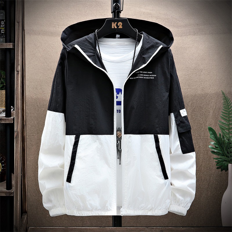 2021 summer sunscreen men&apos;s new men&apos;s casual jacket sports fashion youth thin jacket