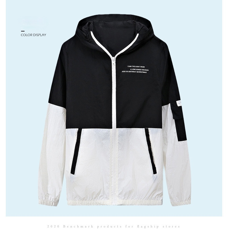 2021 summer sunscreen men&apos;s new men&apos;s casual jacket sports fashion youth thin jacket