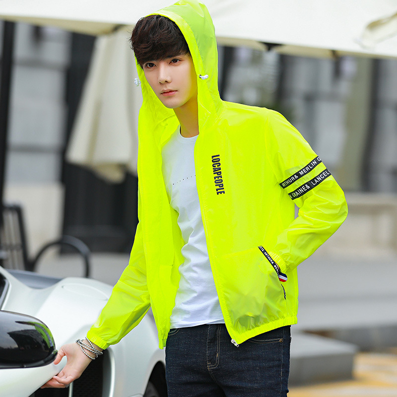 2021 summer sunscreen men&apos;s new men&apos;s casual jacket sports fashion youth thin jacket