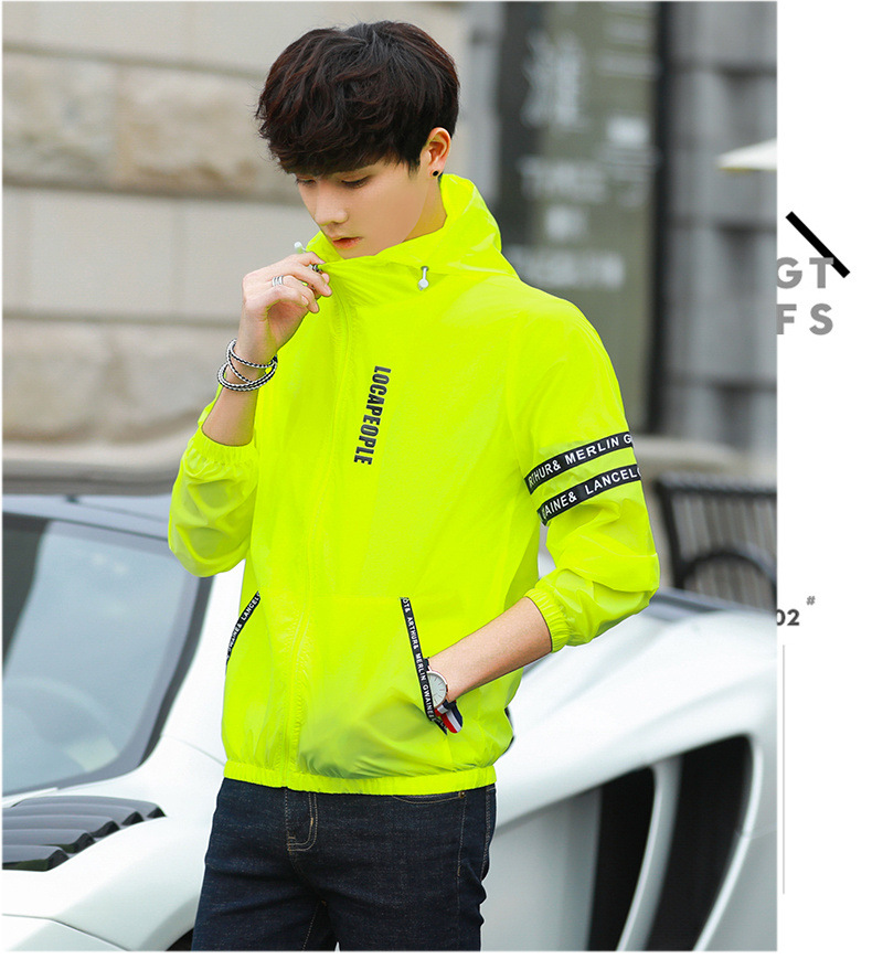 2021 summer sunscreen men&apos;s new men&apos;s casual jacket sports fashion youth thin jacket