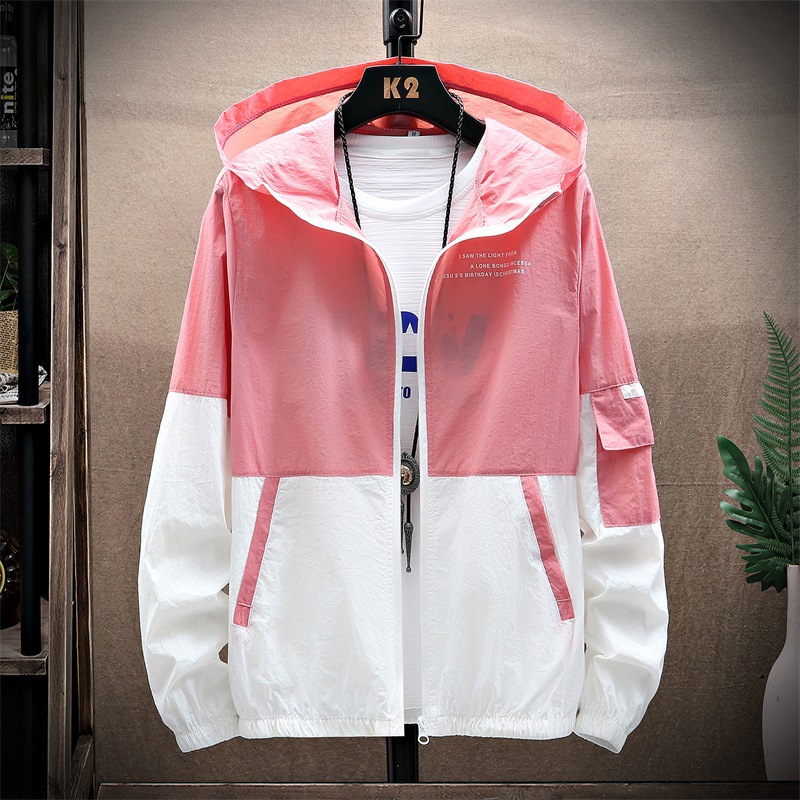 2021 summer sunscreen men&apos;s new men&apos;s casual jacket sports fashion youth thin jacket