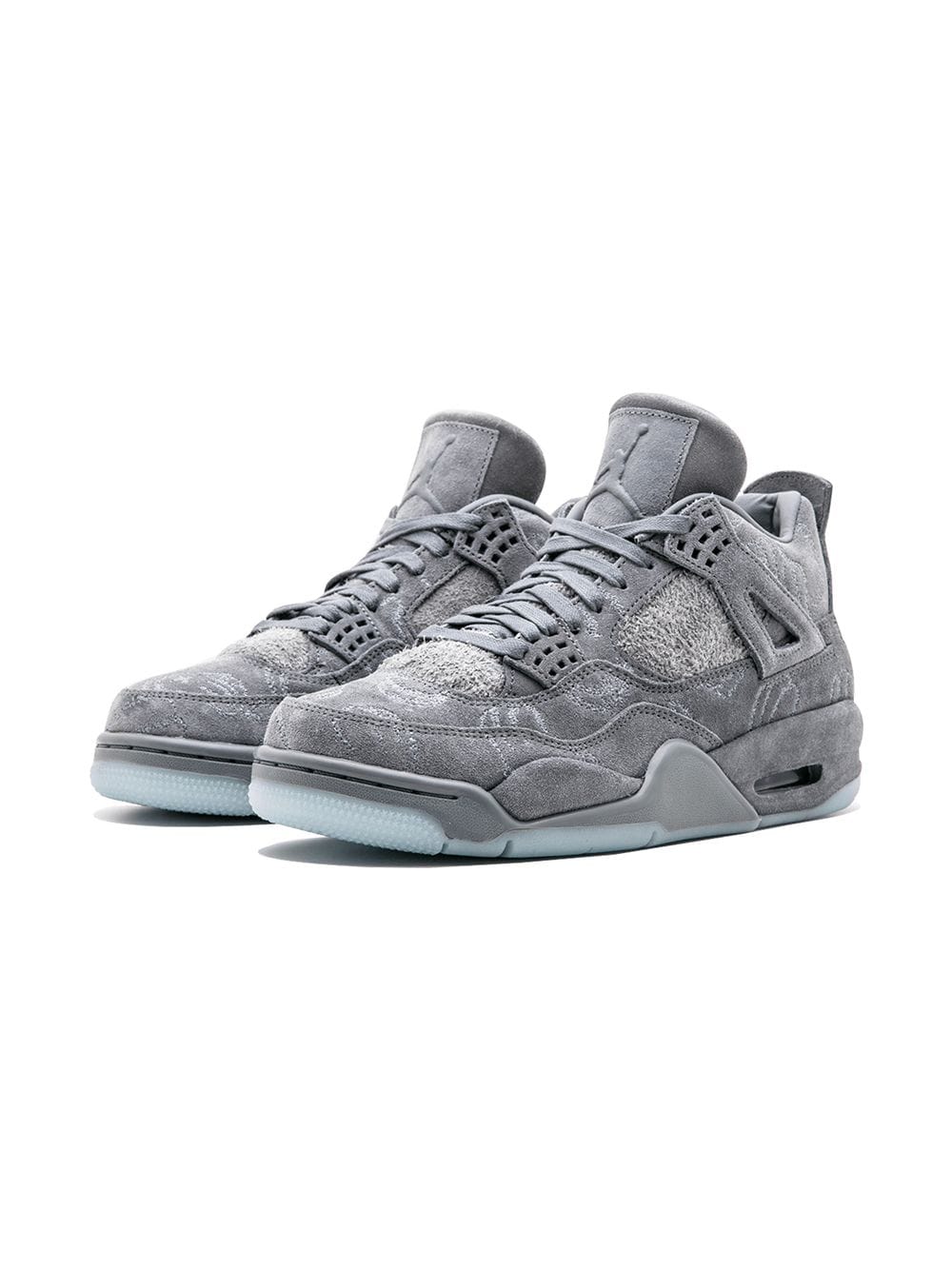 Air Jordan 4 Sneakers Retro Kaws  suede upper in smooth and feathered textures . New Trending Shoes
