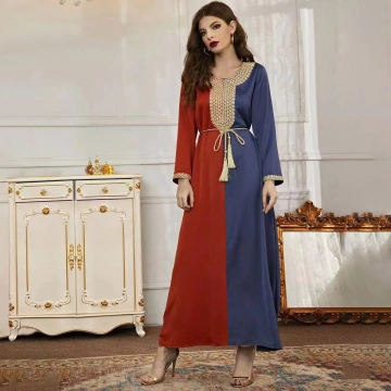 2025 Women New Style Dresses Women Plus Size High quality Long Dress Ladies Casual Maxi Dress Muslim Long Skirt LH332