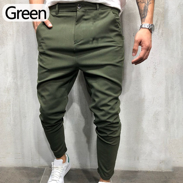 New Men&apos;s Trousers in Spring And Autumn Straight Trousers For Casual Sports Full Length Zip-up Pants
