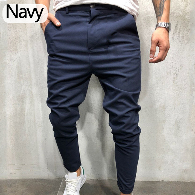 New Men&apos;s Trousers in Spring And Autumn Straight Trousers For Casual Sports Full Length Zip-up Pants