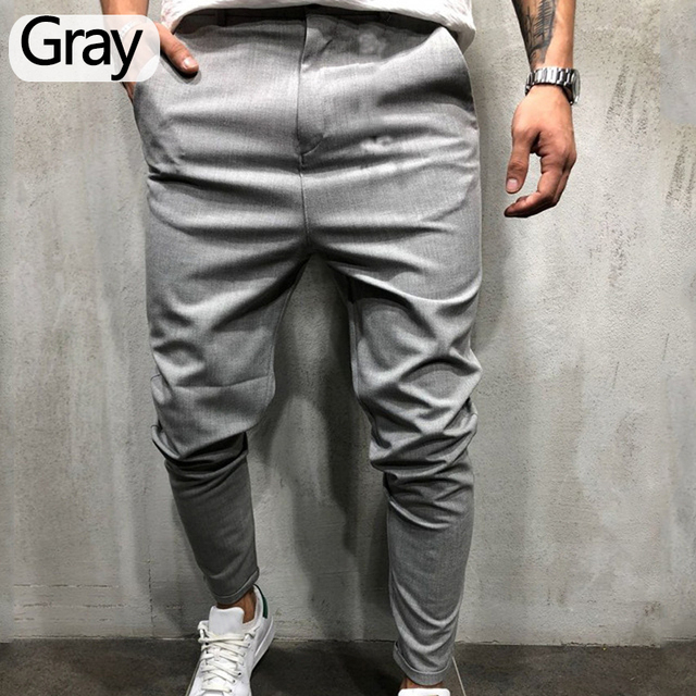New Men&apos;s Trousers in Spring And Autumn Straight Trousers For Casual Sports Full Length Zip-up Pants