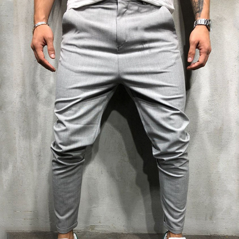 New Men&apos;s Trousers in Spring And Autumn Straight Trousers For Casual Sports Full Length Zip-up Pants