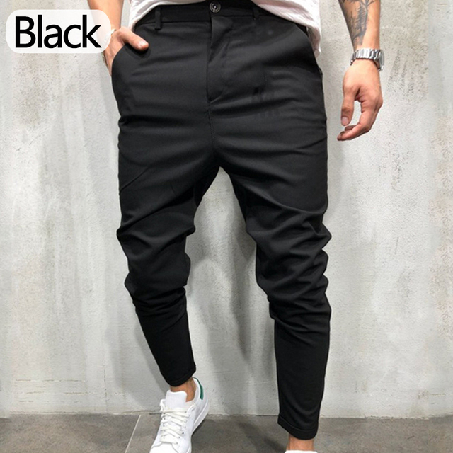 New Men&apos;s Trousers in Spring And Autumn Straight Trousers For Casual Sports Full Length Zip-up Pants