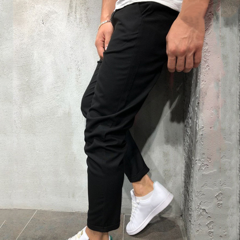 New Men&apos;s Trousers in Spring And Autumn Straight Trousers For Casual Sports Full Length Zip-up Pants