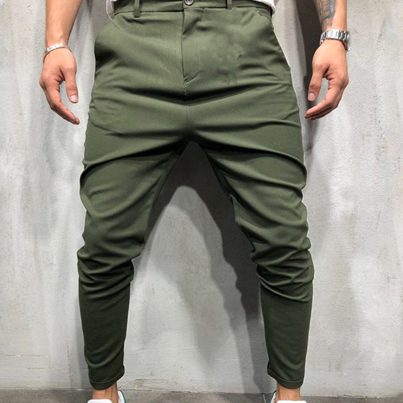 New Men&apos;s Trousers in Spring And Autumn Straight Trousers For Casual Sports Full Length Zip-up Pants