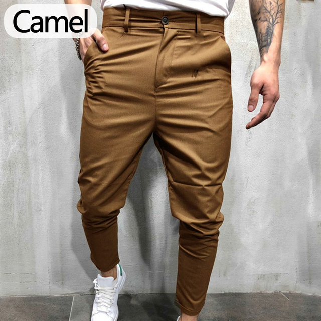 New Men&apos;s Trousers in Spring And Autumn Straight Trousers For Casual Sports Full Length Zip-up Pants