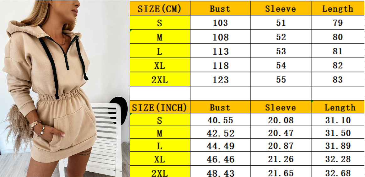 Women Sexy Long Sleeve Party Hoodie Dresses Autumn Winter Front Drawstring Sweatshirt Dresses