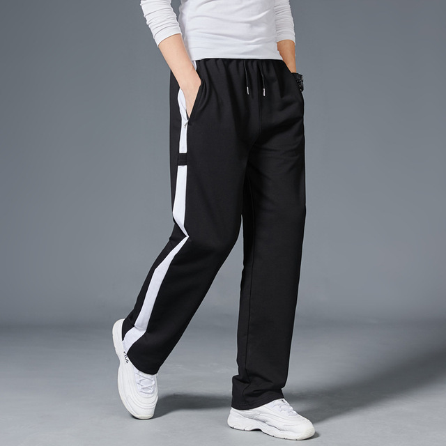 Men Loose Casual Sweatpants Mens Homewear Straight Active Trousers Tracksuit Jogging Pants