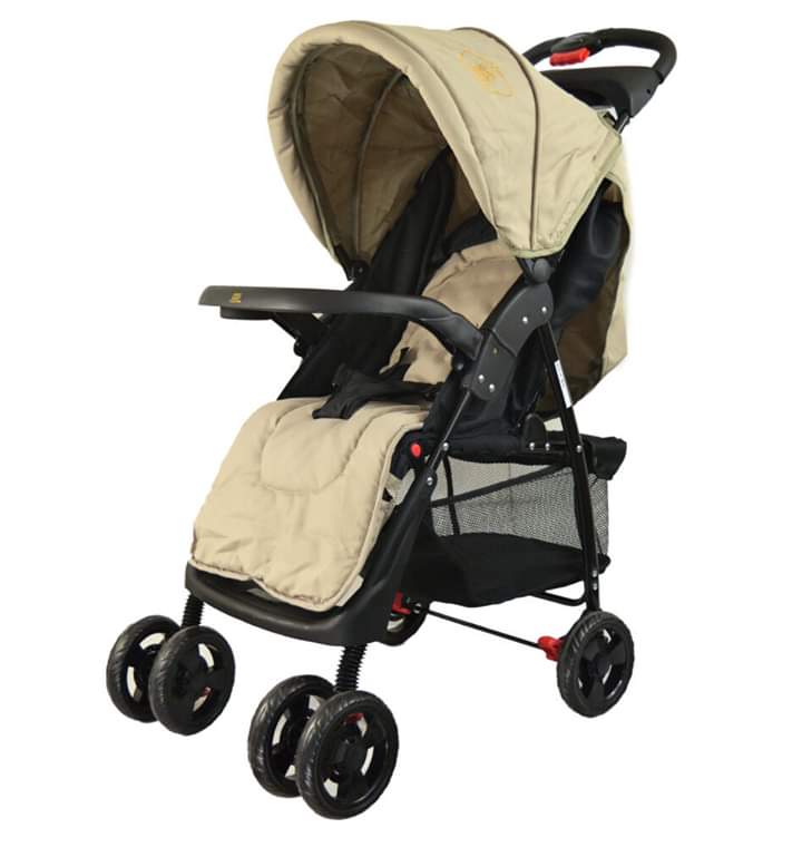 Travelling baby stroller | Kings Collection Foldable Baby Stroller/ Pram With Universal Casters Middle | Big rubber wheels  cover Foldable when traveling Cup tray Brakes Baby belt