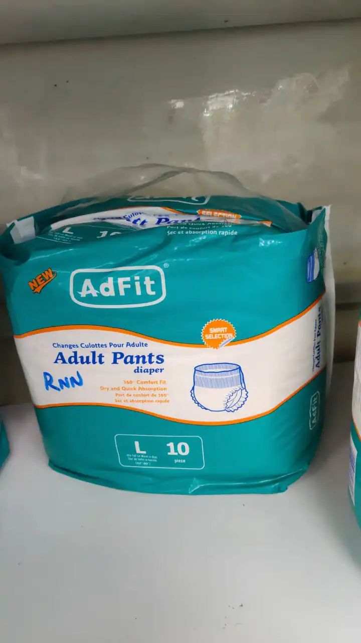 Adfit Adult Diapers Adult Pants Unisex XL  |  Soft and flexible waistbands for a comfortable fit  |  Super absorption  |  Dual leak-guards prevents leakage  |  Discrete & effective   |   For daily use