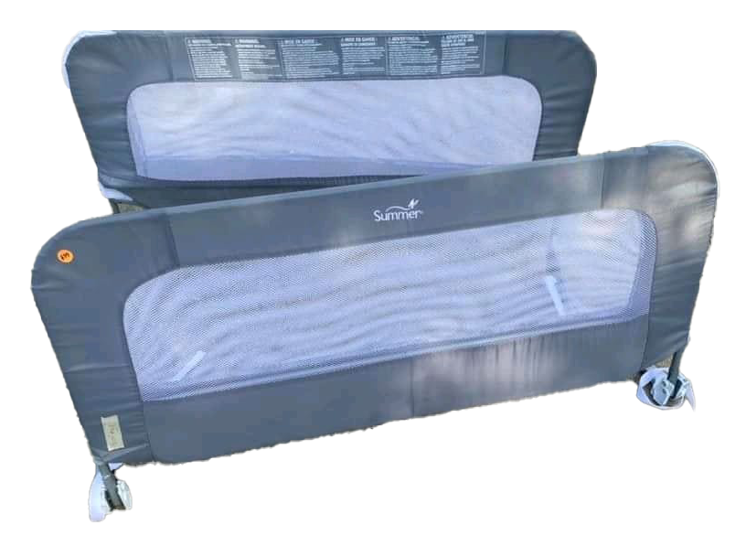 Summer infant Grow with Me Single Bedrail   |    |    Adjustable Mesh Bed Rail in White, Two Height Levels, Breathable and Durable Fabric, Lightweight and Portable Bed Rail for Toddlers, Double Pack